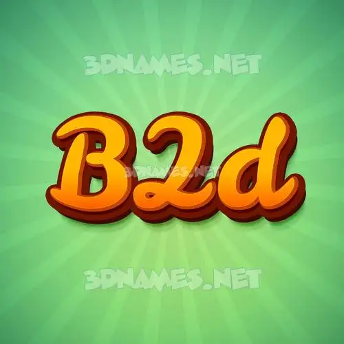 b2d in Green Rays style - 3D name wallpaper b2d in Green Rays style - 3D name wallpaper