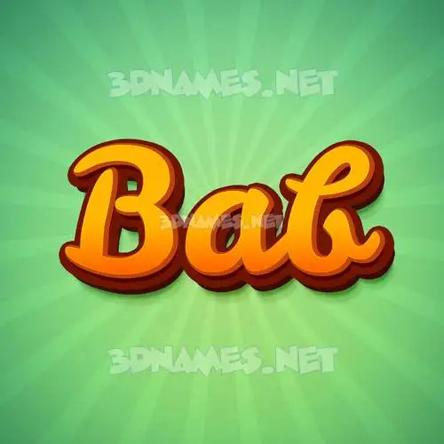bab in Green Rays style - 3D name wallpaper bab in Green Rays style - 3D name wallpaper
