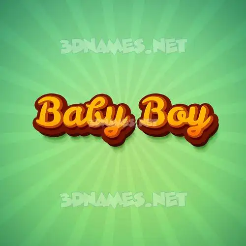 baby boy in Green Rays style - 3D name wallpaper