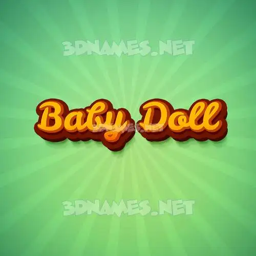 baby doll in Green Rays style - 3D name wallpaper baby doll in Green Rays style - 3D name wallpaper