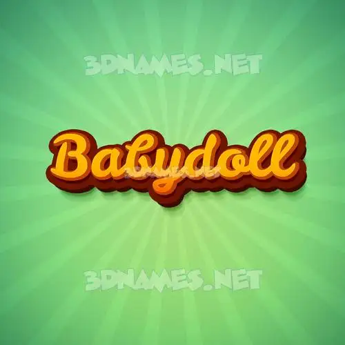 babydoll in Green Rays style - 3D name wallpaper babydoll in Green Rays style - 3D name wallpaper