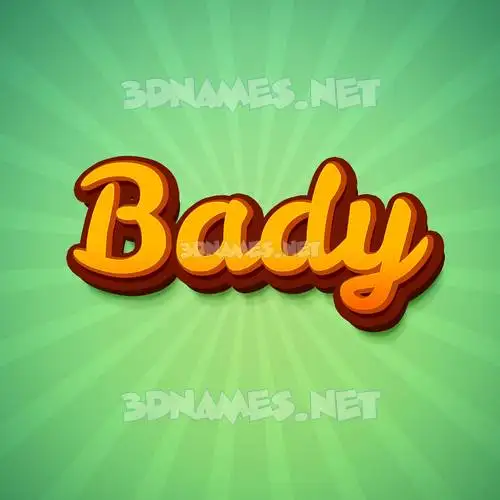 bady in Green Rays style - 3D name wallpaper bady in Green Rays style - 3D name wallpaper