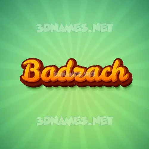 badzach in Green Rays style - 3D name wallpaper badzach in Green Rays style - 3D name wallpaper