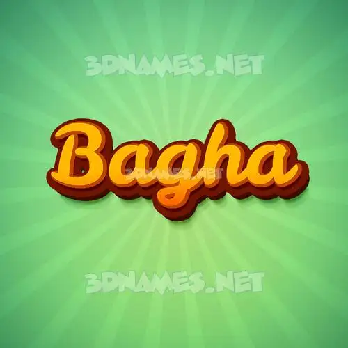 bagha in Green Rays style - 3D name wallpaper