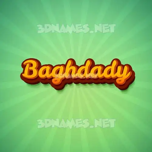 baghdady in Green Rays style - 3D name wallpaper baghdady in Green Rays style - 3D name wallpaper