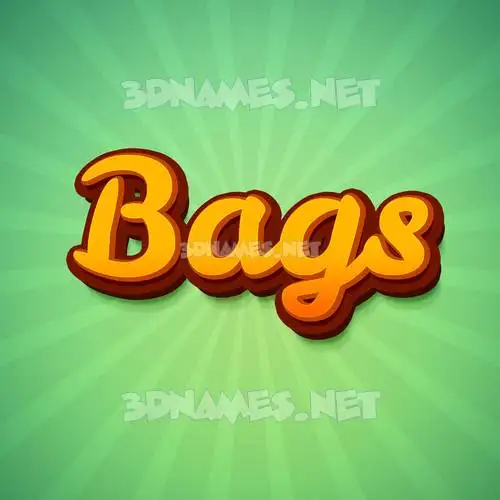bags in Green Rays style - 3D name wallpaper bags in Green Rays style - 3D name wallpaper