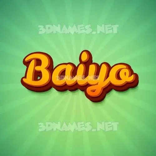 baiyo in Green Rays style - 3D name wallpaper baiyo in Green Rays style - 3D name wallpaper