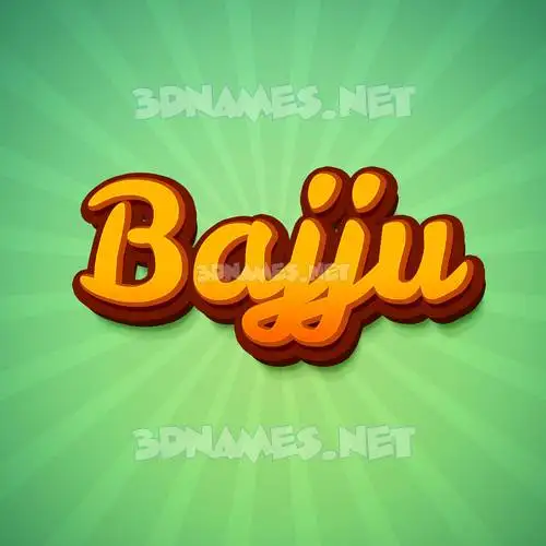bajju in Green Rays style - 3D name wallpaper bajju in Green Rays style - 3D name wallpaper
