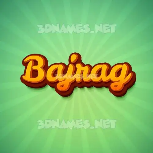 bajrag in Green Rays style - 3D name wallpaper