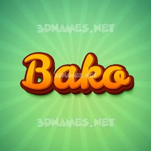 bako in Green Rays style - 3D name wallpaper bako in Green Rays style - 3D name wallpaper