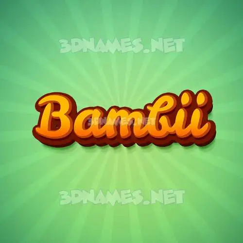 bambii in Green Rays style - 3D name wallpaper