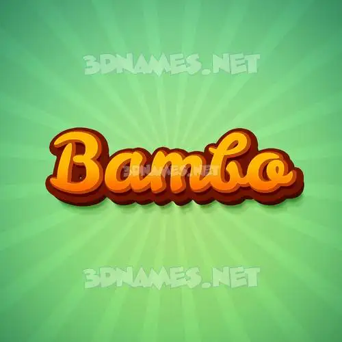 bambo in Green Rays style - 3D name wallpaper bambo in Green Rays style - 3D name wallpaper