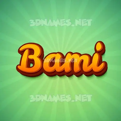 bami in Green Rays style - 3D name wallpaper bami in Green Rays style - 3D name wallpaper