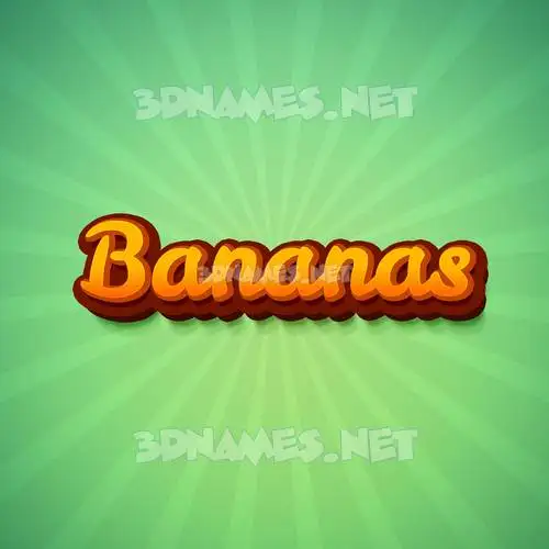 bananas in Green Rays style - 3D name wallpaper bananas in Green Rays style - 3D name wallpaper