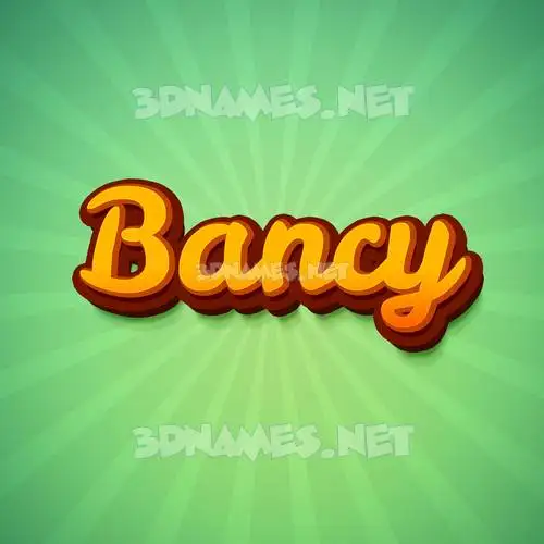 bancy in Green Rays style - 3D name wallpaper