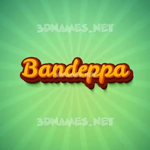 bandeppa in Green Rays style - 3D name wallpaper