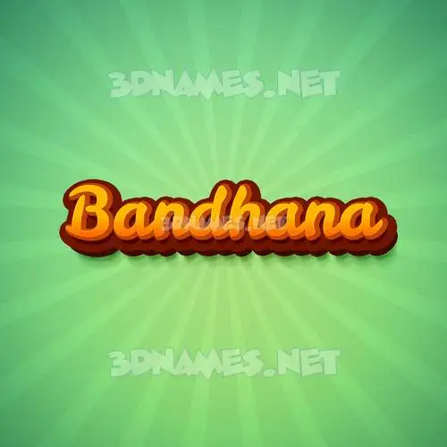bandhana in Green Rays style - 3D name wallpaper