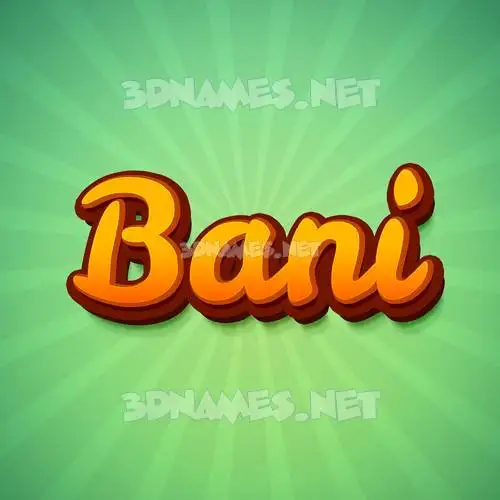 bani in Green Rays style - 3D name wallpaper bani in Green Rays style - 3D name wallpaper