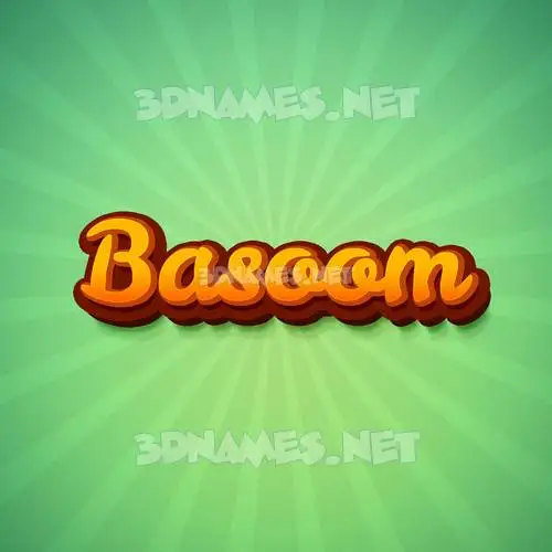 basoom in Green Rays style - 3D name wallpaper basoom in Green Rays style - 3D name wallpaper