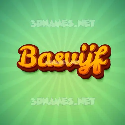 basvijf in Green Rays style - 3D name wallpaper