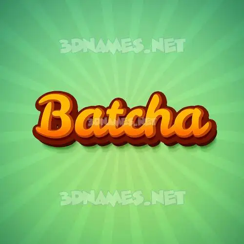 batcha in Green Rays style - 3D name wallpaper batcha in Green Rays style - 3D name wallpaper