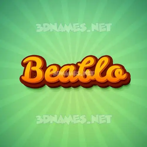 beablo in Green Rays style - 3D name wallpaper