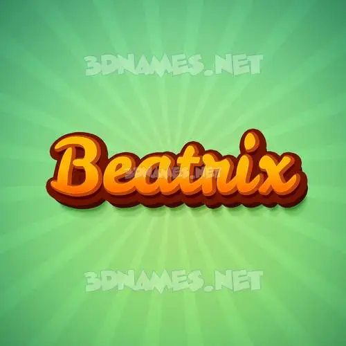 beatrix in Green Rays style - 3D name wallpaper
