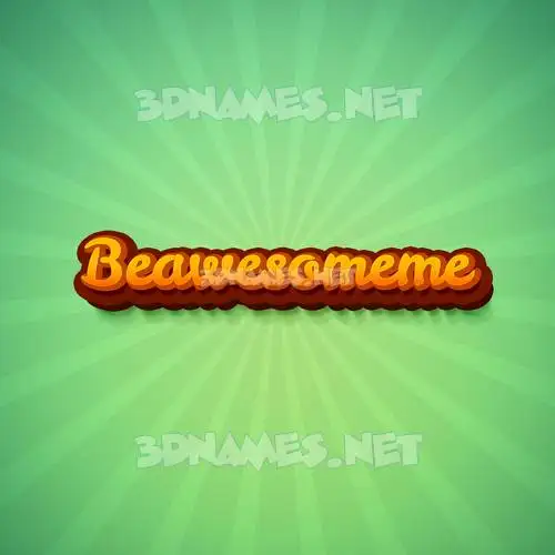 beawesomeme in Green Rays style - 3D name wallpaper beawesomeme in Green Rays style - 3D name wallpaper