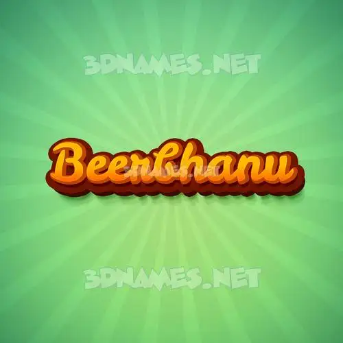 beerbhanu in Green Rays style - 3D name wallpaper