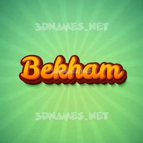bekham in Green Rays style - 3D name wallpaper