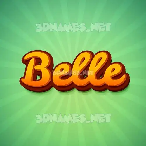 belle in Green Rays style - 3D name wallpaper belle in Green Rays style - 3D name wallpaper