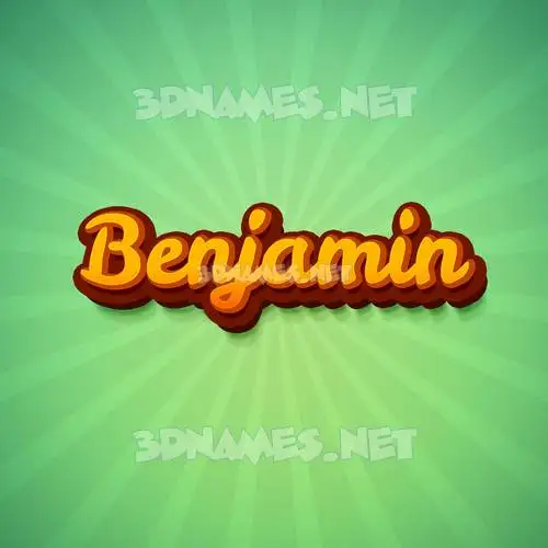 benjamin in Green Rays style - 3D name wallpaper