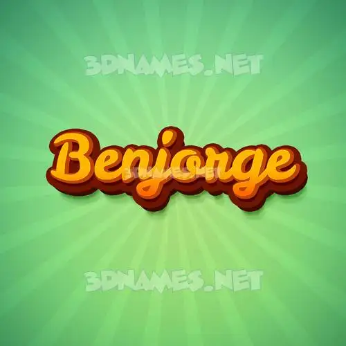 benjorge in Green Rays style - 3D name wallpaper