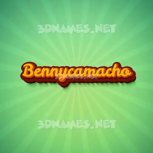 bennycamacho in Green Rays style - 3D name wallpaper