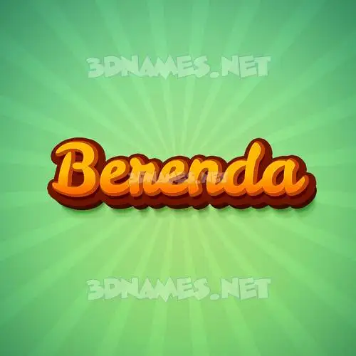 berenda in Green Rays style - 3D name wallpaper berenda in Green Rays style - 3D name wallpaper