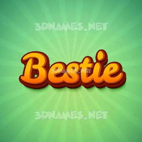 bestie in Green Rays style - 3D name wallpaper