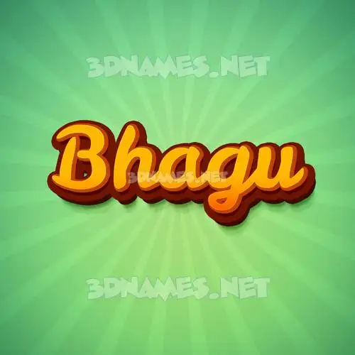 bhagu in Green Rays style - 3D name wallpaper