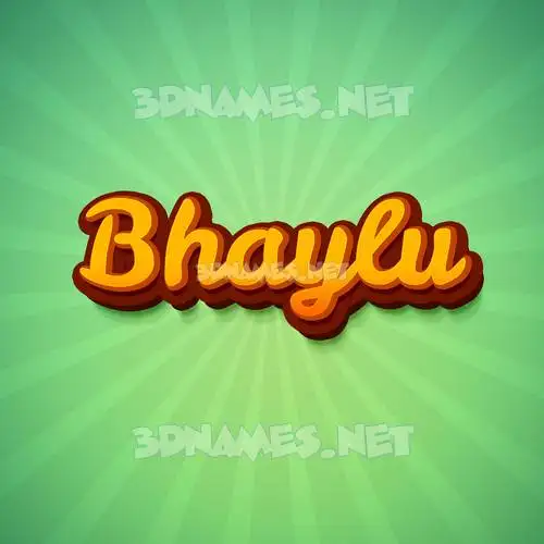 bhaylu in Green Rays style - 3D name wallpaper