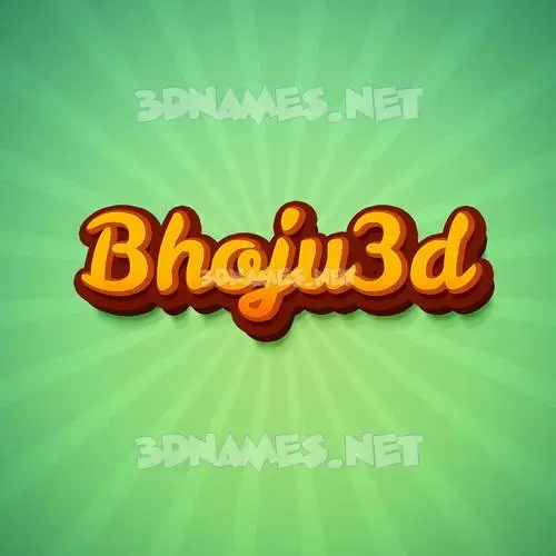 bhoju3d in Green Rays style - 3D name wallpaper bhoju3d in Green Rays style - 3D name wallpaper
