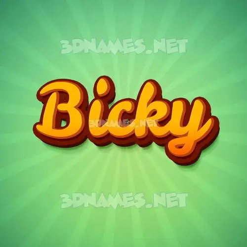 bicky in Green Rays style - 3D name wallpaper bicky in Green Rays style - 3D name wallpaper