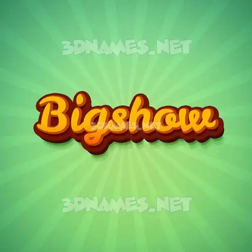 bigshow in Green Rays style - 3D name wallpaper bigshow in Green Rays style - 3D name wallpaper