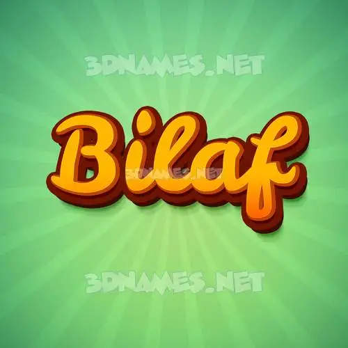 bilaf in Green Rays style - 3D name wallpaper
