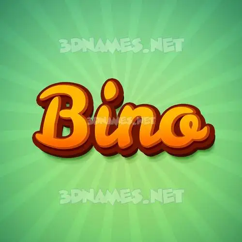 bino in Green Rays style - 3D name wallpaper bino in Green Rays style - 3D name wallpaper