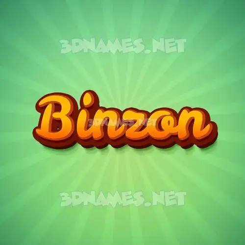 binzon in Green Rays style - 3D name wallpaper binzon in Green Rays style - 3D name wallpaper