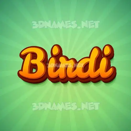 birdi in Green Rays style - 3D name wallpaper birdi in Green Rays style - 3D name wallpaper