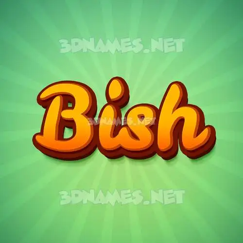 bish in Green Rays style - 3D name wallpaper bish in Green Rays style - 3D name wallpaper