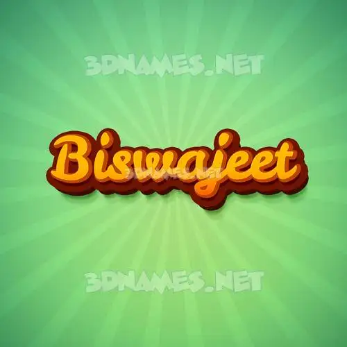 biswajeet in Green Rays style - 3D name wallpaper