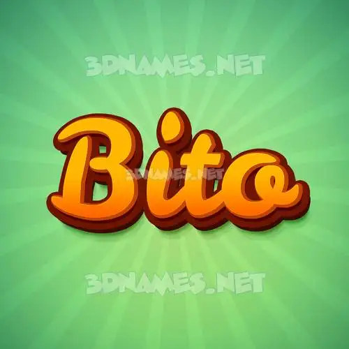 bito in Green Rays style - 3D name wallpaper
