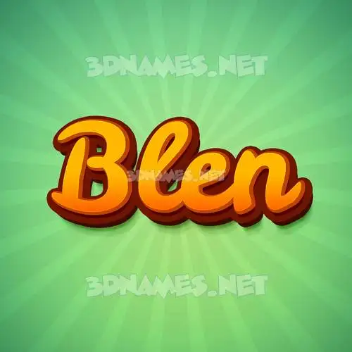 blen in Green Rays style - 3D name wallpaper blen in Green Rays style - 3D name wallpaper