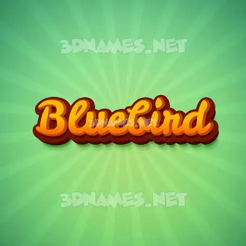 bluebird in Green Rays style - 3D name wallpaper bluebird in Green Rays style - 3D name wallpaper